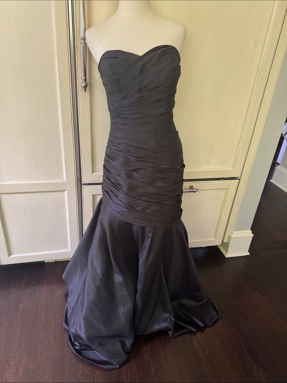Jovani Strapless Ruched Mermaid Gown - Black